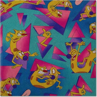 CatDog 90's Pattern Posters and Art